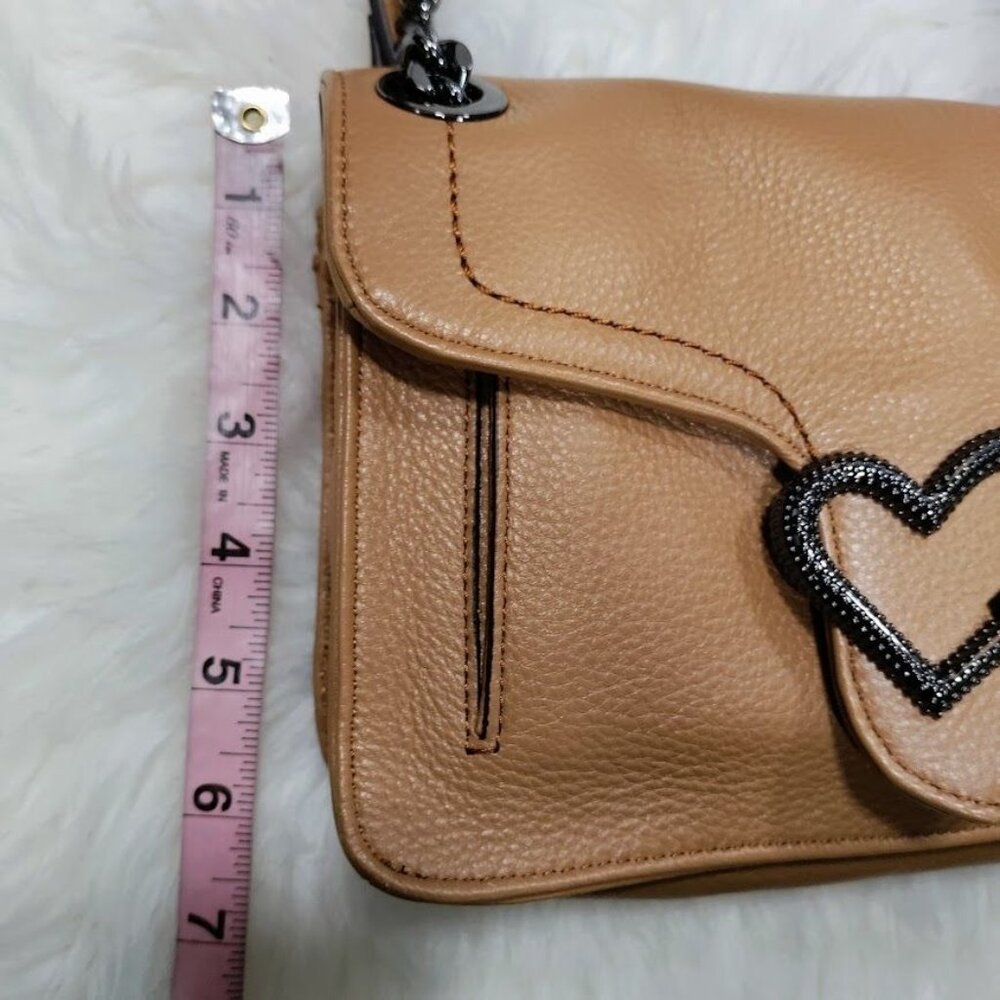 Aimee Kestenberg Lovers Lane Heart Convertible Leather Shoulder Crossbody Bag - Picture 14 of 16